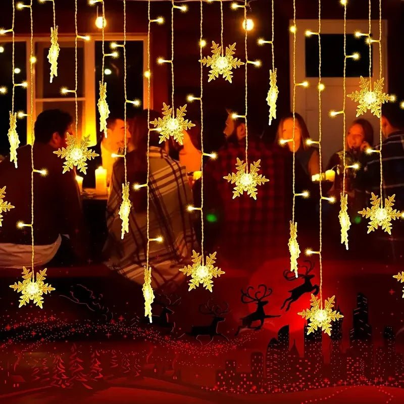 Snowflake LED Curtain Lights ❄️✨ - Figgostyle