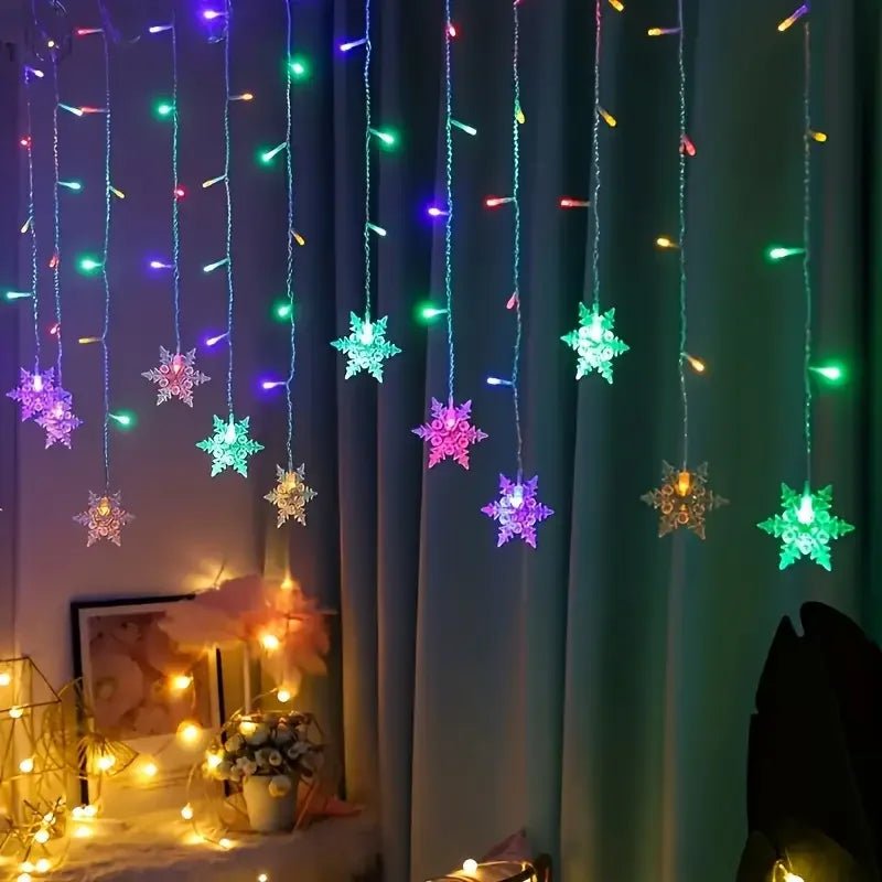 Snowflake LED Curtain Lights ❄️✨ - Figgostyle
