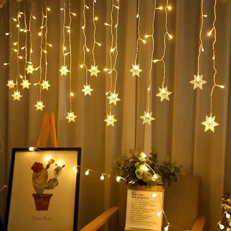 Snowflake LED Curtain Lights ❄️✨ - Figgostyle