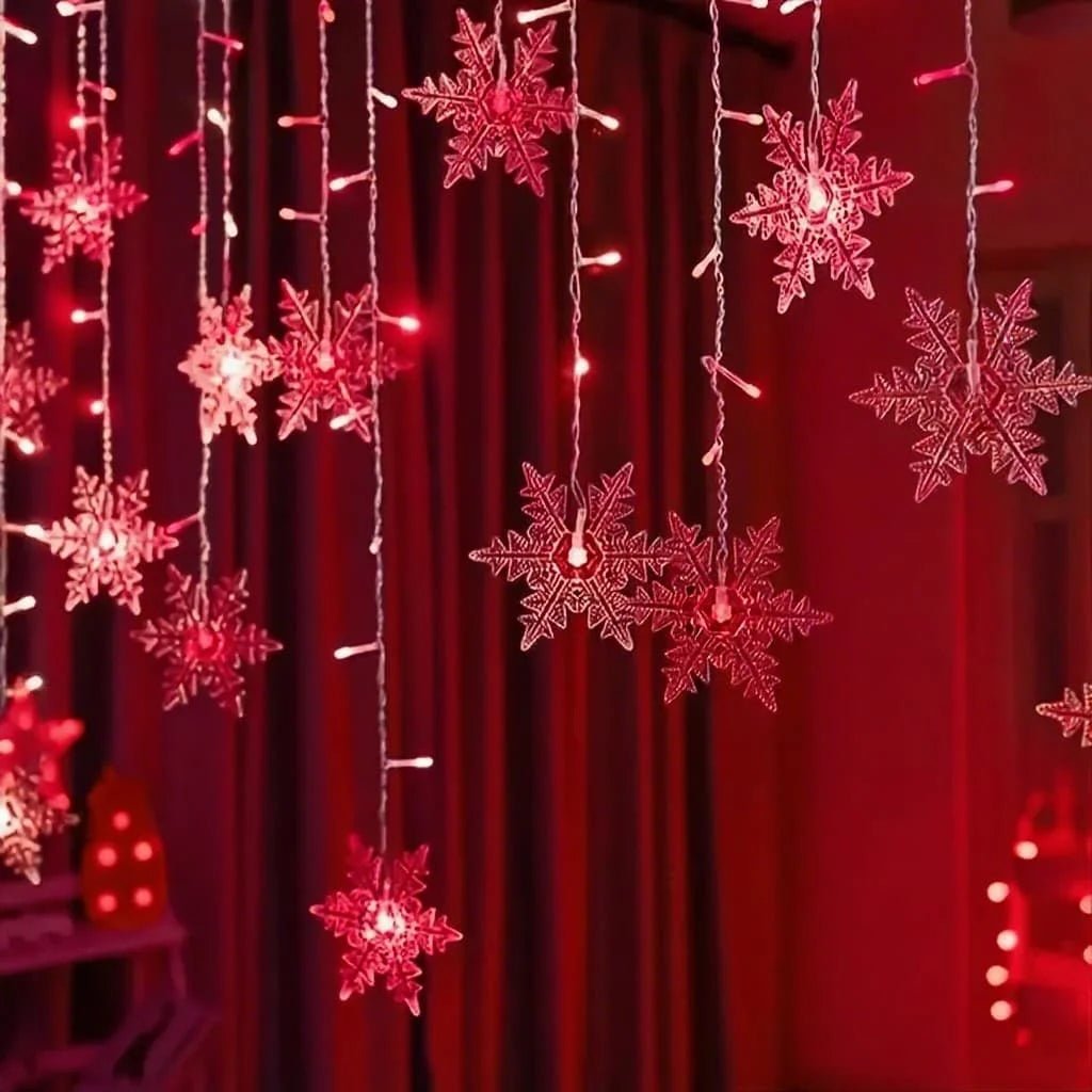 Snowflake LED Curtain Lights ❄️✨ - Figgostyle