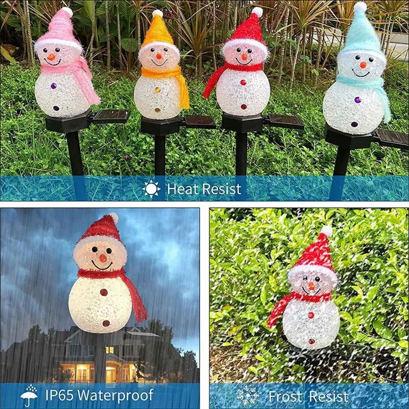 Solar Snowman Garden Light ☃️✨ - Figgostyle