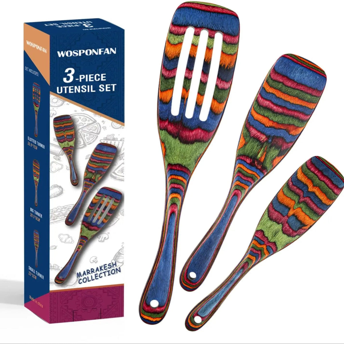 Spurtle Set, Wooden Utensils for Cooking - Figgostyle