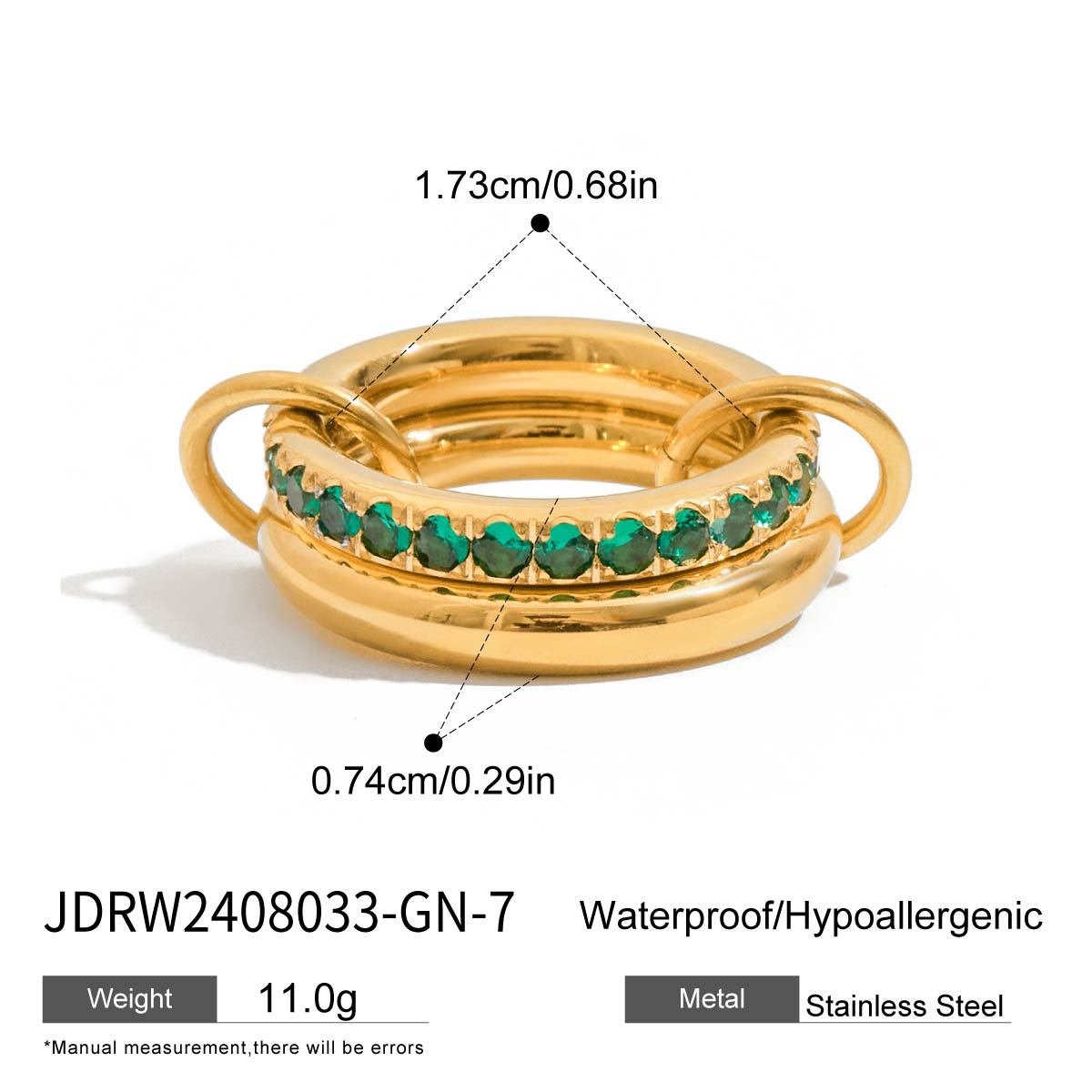 Stacked pearl rings, titanium steel non - fading jewelry - Figgostyle