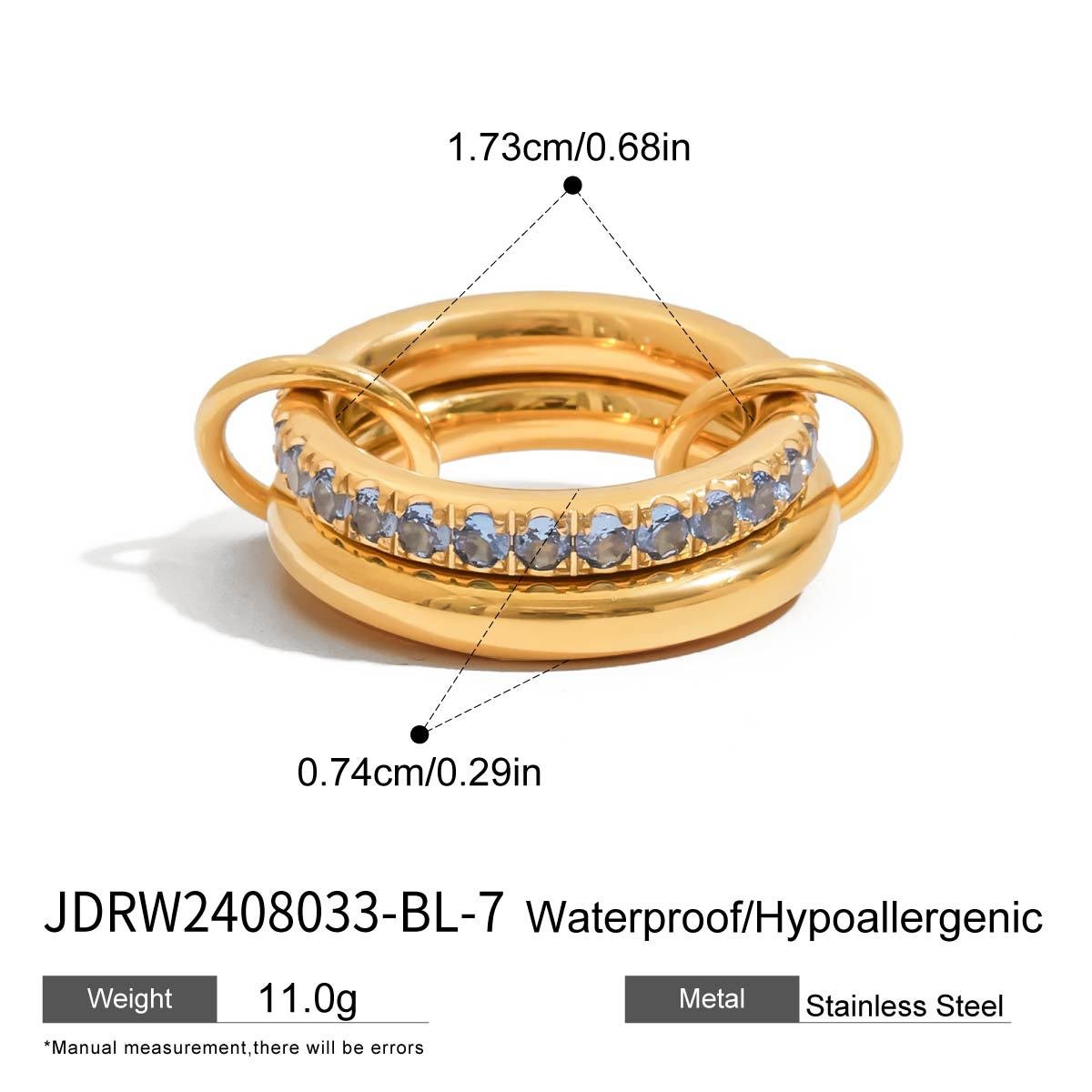 Stacked pearl rings, titanium steel non - fading jewelry - Figgostyle