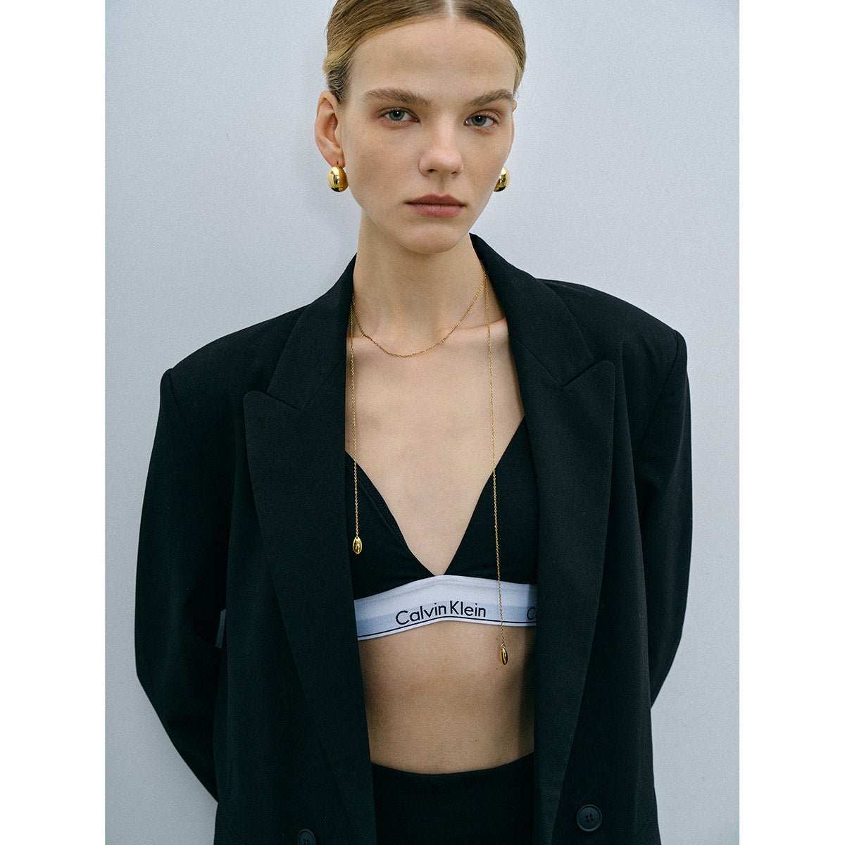 Stainless steel long seashell pendant necklace - Figgostyle