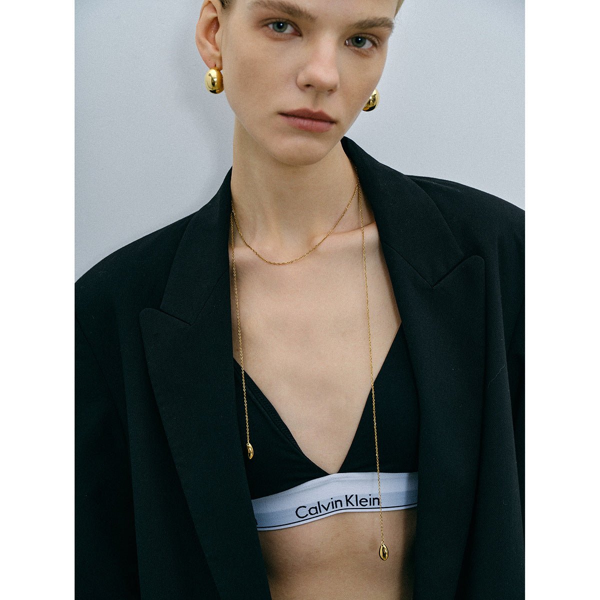 Stainless steel long seashell pendant necklace - Figgostyle