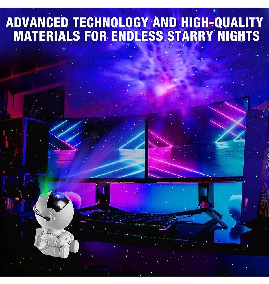 Star Projector Galaxy Night Light Astronaut Space Projector Starry Nebula Ceiling LED Lamp for Bedroom Home Decorative Kids Gift - Figgostyle