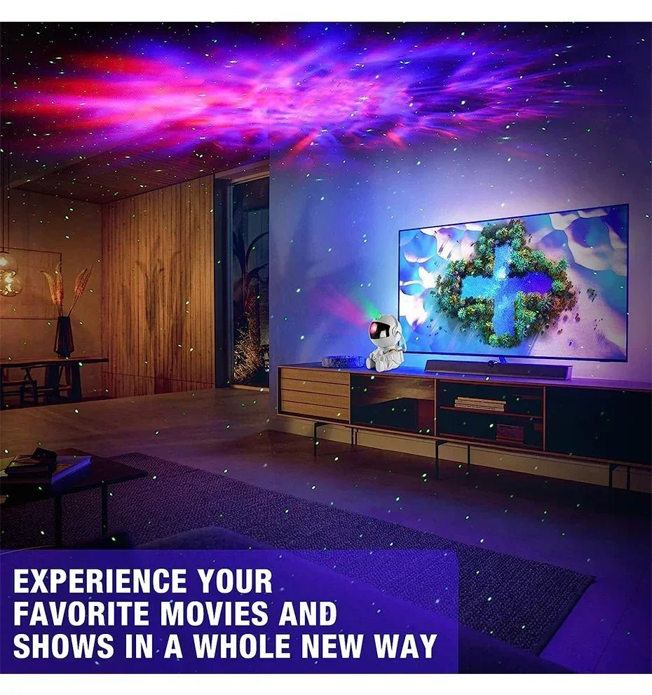 Star Projector Galaxy Night Light Astronaut Space Projector Starry Nebula Ceiling LED Lamp for Bedroom Home Decorative Kids Gift - Figgostyle