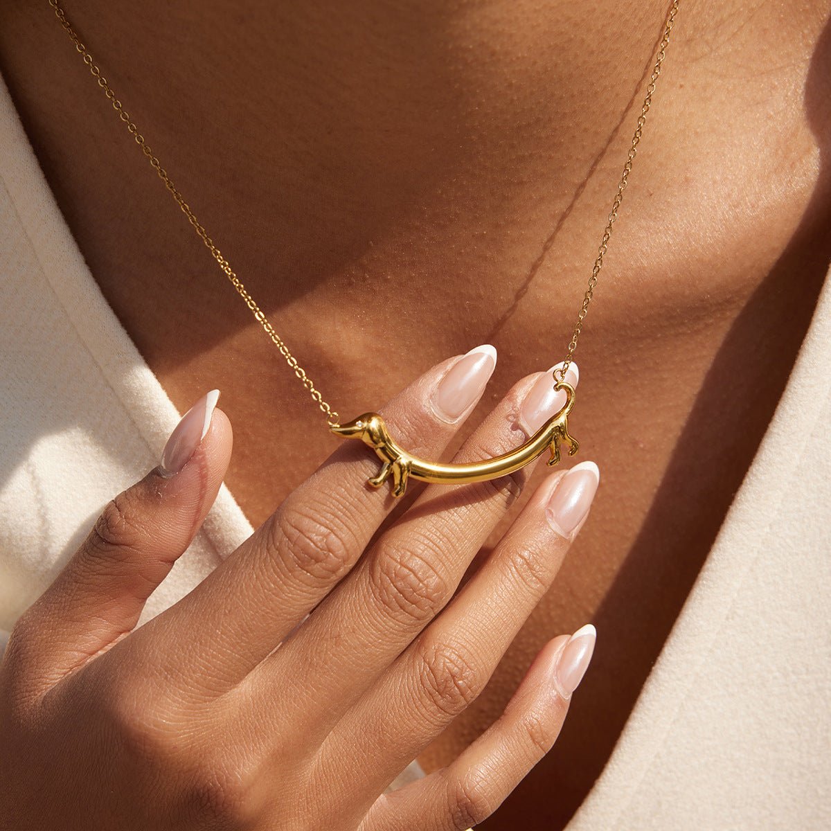 Titanium steel dachshund necklace - Figgostyle