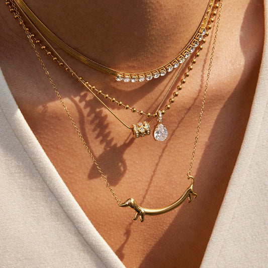 Titanium steel dachshund necklace - Figgostyle