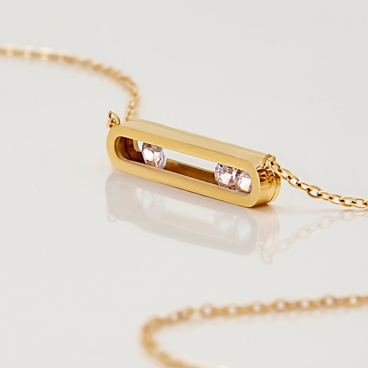 Titanium steel diamond necklace - Figgostyle