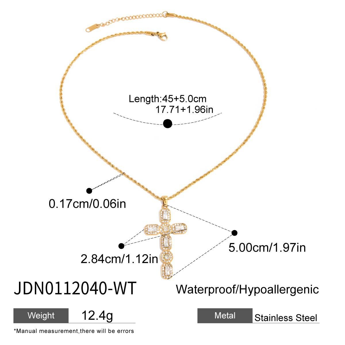 Titanium steel diamond necklace - Figgostyle