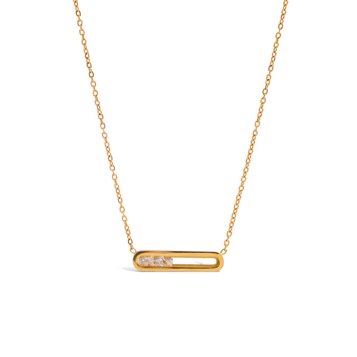 Titanium steel diamond necklace - Figgostyle