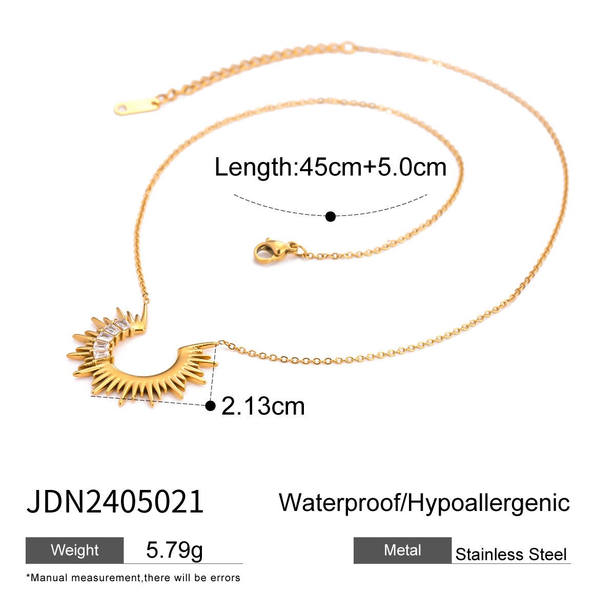 Titanium steel diamond necklace - Figgostyle
