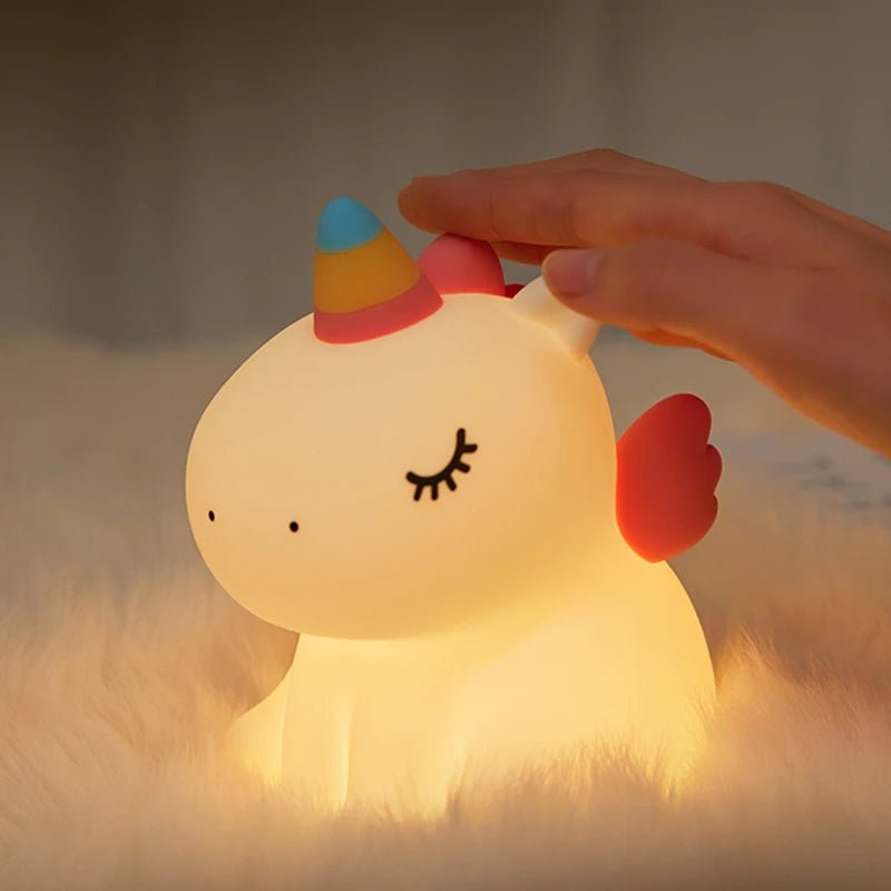 unicorn Cute Silicone LED Night Light For Kids children - Figgostyle