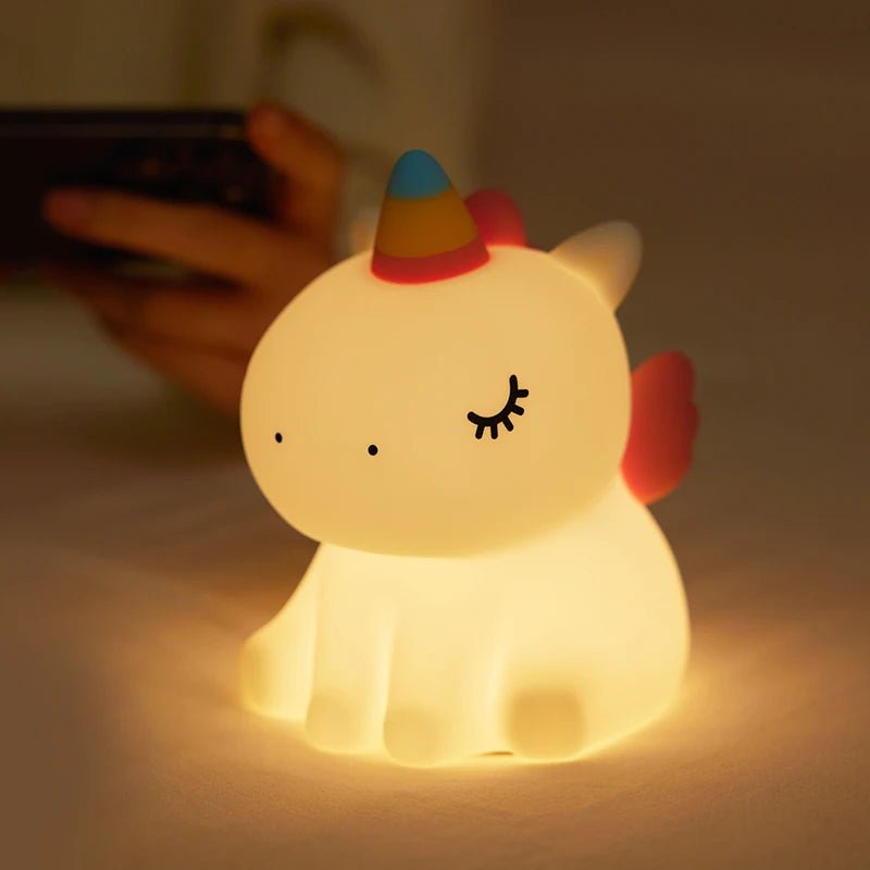 unicorn Cute Silicone LED Night Light For Kids children - Figgostyle