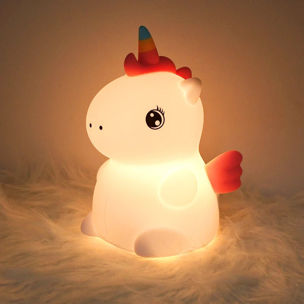 unicorn Cute Silicone LED Night Light For Kids children - Figgostyle