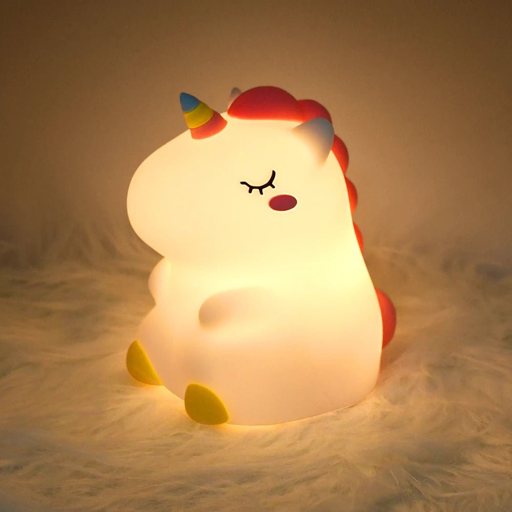 unicorn Cute Silicone LED Night Light For Kids children - Figgostyle