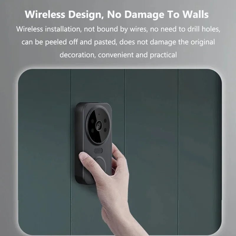 WiFi Smart Audio Doorbell Camera 2 - Way Audio Wireless Visual Intercom Doorbell with Remote Monitor Indoor Outdoor Surveillance - Figgostyle