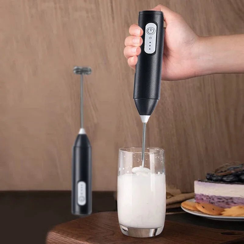Wireless Milk Frother Electric Type - C Handheld Blender Stainless Steel Mini Coffee Maker Whisk Mixer For Coffee Cappuccino Cream - Figgostyle