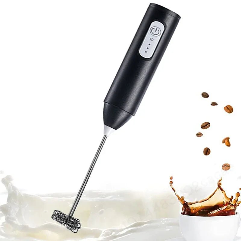 Wireless Milk Frother Electric Type - C Handheld Blender Stainless Steel Mini Coffee Maker Whisk Mixer For Coffee Cappuccino Cream - Figgostyle