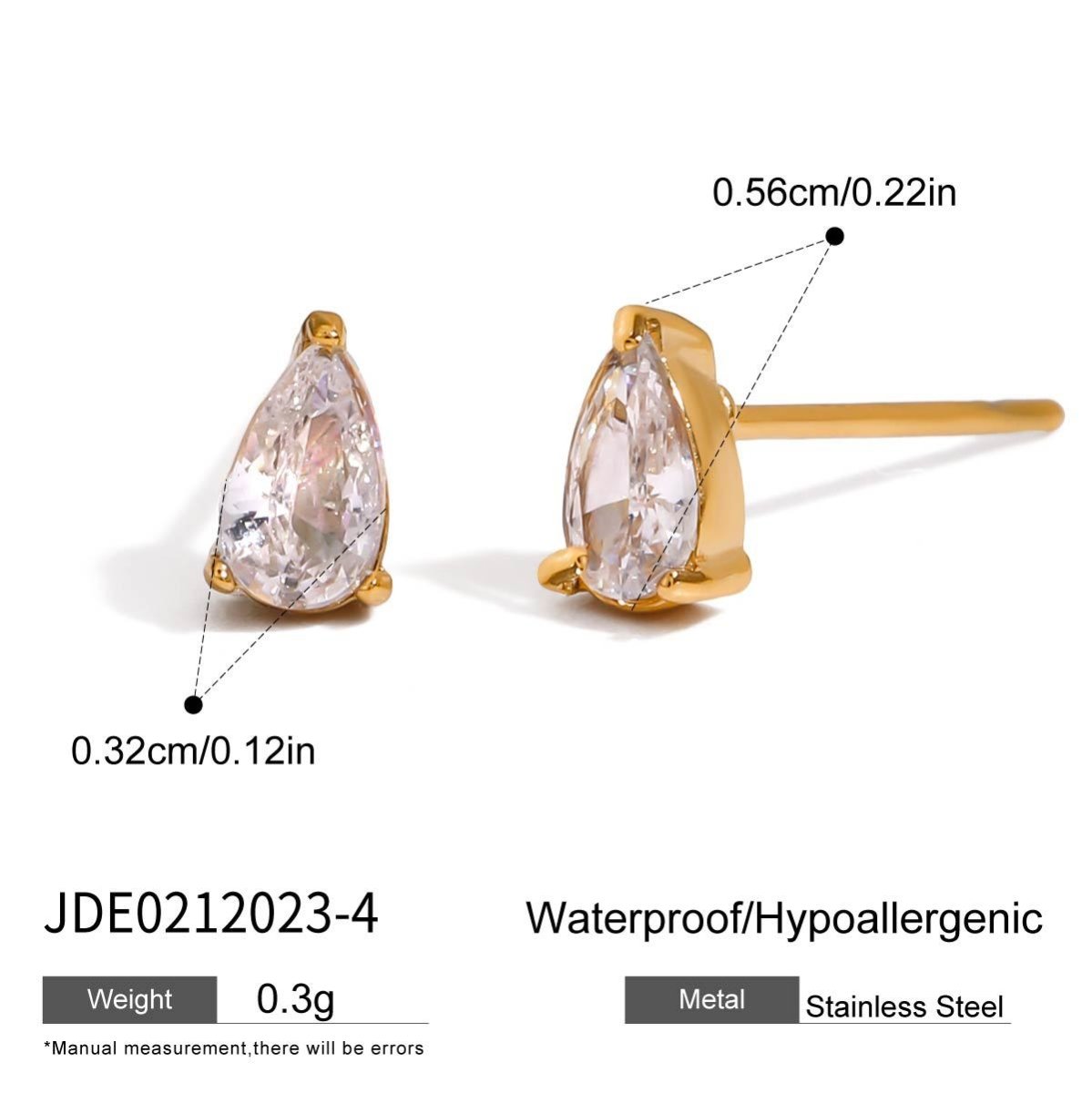 Zircon earrings with a touch of understated luxury. - Figgostyle